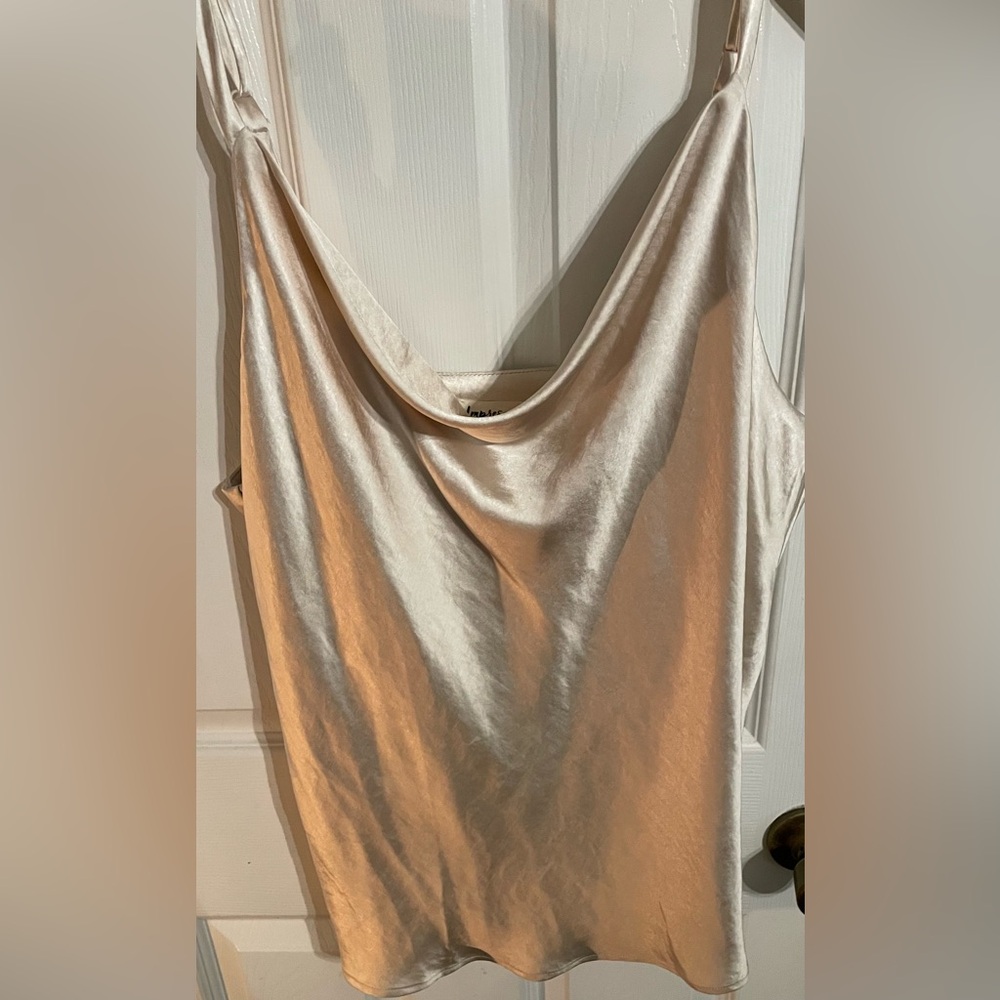Impressions boutique cream satin tank